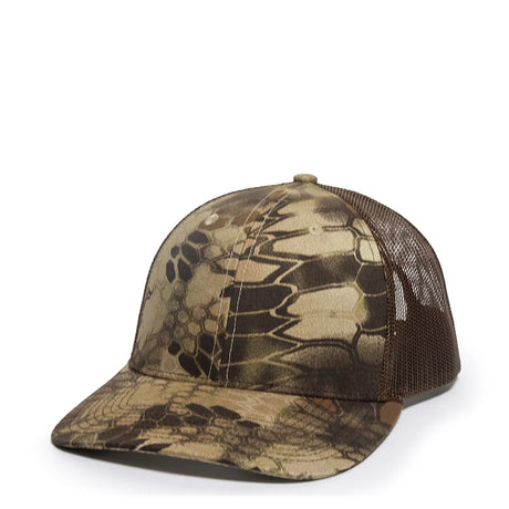Outdoor Cap OC771CAMO Contrast Construction Canvas Camo Structured Trucker Hat Unisex Accessories Hats & Caps