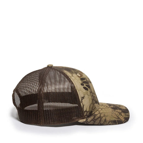 Outdoor Cap OC771CAMO Contrast Construction Canvas Camo Structured Trucker Hat Unisex Accessories Hats & Caps