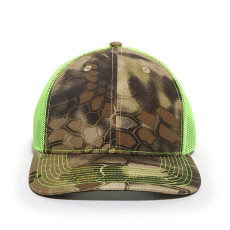 Outdoor Cap OC771CAMO Contrast Construction Canvas Camo Structured Trucker Hat Unisex Accessories Hats & Caps