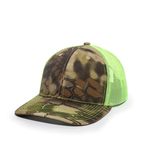 Outdoor Cap OC771CAMO Contrast Construction Canvas Camo Structured Trucker Hat Unisex Accessories Hats & Caps