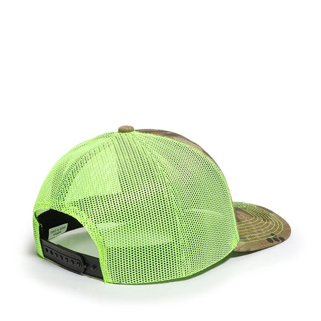 Outdoor Cap OC771CAMO Contrast Construction Canvas Camo Structured Trucker Hat Unisex Accessories Hats & Caps