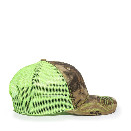 Outdoor Cap OC771CAMO Contrast Construction Canvas Camo Structured Trucker Hat Unisex Accessories Hats & Caps