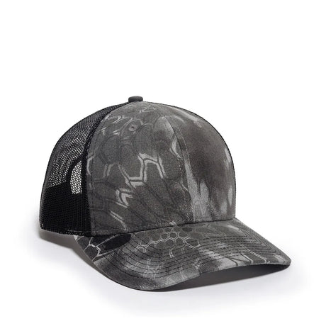 Outdoor Cap OC771CAMO Contrast Construction Canvas Camo Structured Trucker Hat Unisex Accessories Hats & Caps