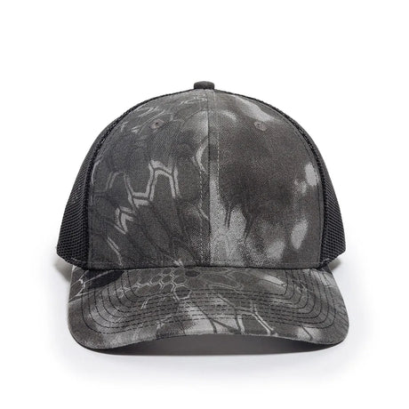 Outdoor Cap OC771CAMO Contrast Construction Canvas Camo Structured Trucker Hat Unisex Accessories Hats & Caps