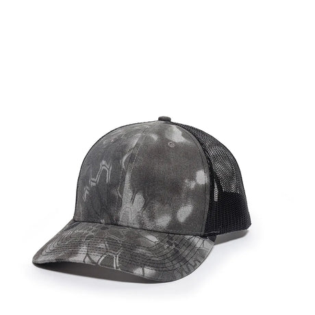 Outdoor Cap OC771CAMO Contrast Construction Canvas Camo Structured Trucker Hat Unisex Accessories Hats & Caps
