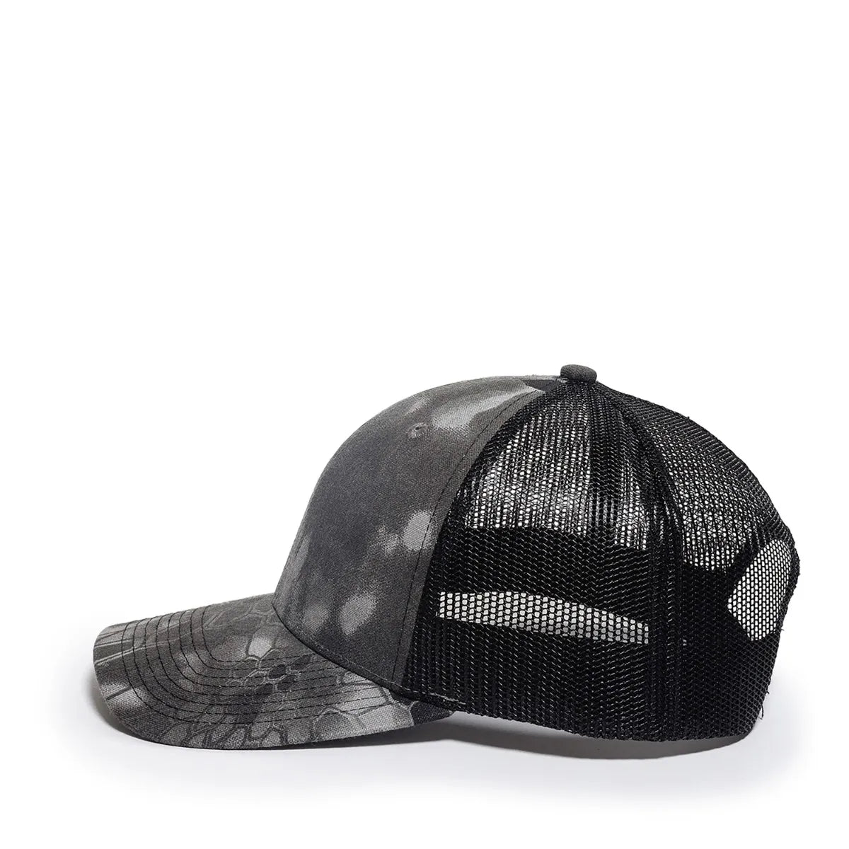 Outdoor Cap OC771CAMO Contrast Construction Canvas Camo Structured Trucker Hat Unisex Accessories Hats & Caps