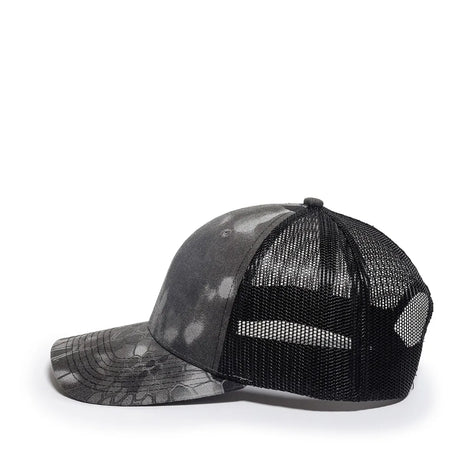Outdoor Cap OC771CAMO Contrast Construction Canvas Camo Structured Trucker Hat Unisex Accessories Hats & Caps