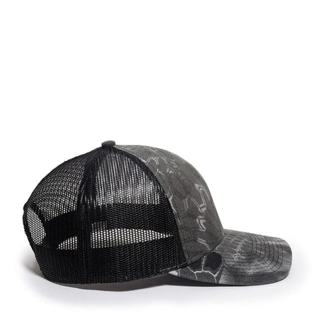 Outdoor Cap OC771CAMO Contrast Construction Canvas Camo Structured Trucker Hat Unisex Accessories Hats & Caps