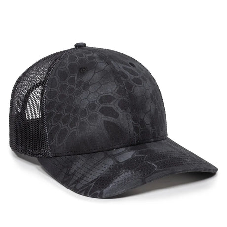 Outdoor Cap OC771CAMO Contrast Construction Canvas Camo Structured Trucker Hat Unisex Accessories Hats & Caps