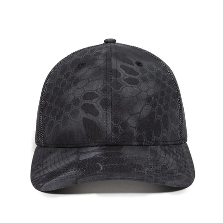 Outdoor Cap OC771CAMO Contrast Construction Canvas Camo Structured Trucker Hat Unisex Accessories Hats & Caps