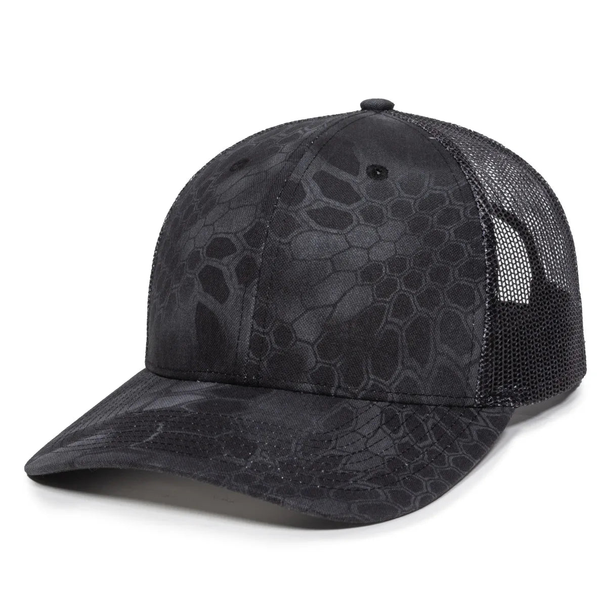 Outdoor Cap OC771CAMO Contrast Construction Canvas Camo Structured Trucker Hat Unisex Accessories Hats & Caps