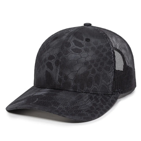 Outdoor Cap OC771CAMO Contrast Construction Canvas Camo Structured Trucker Hat Unisex Accessories Hats & Caps