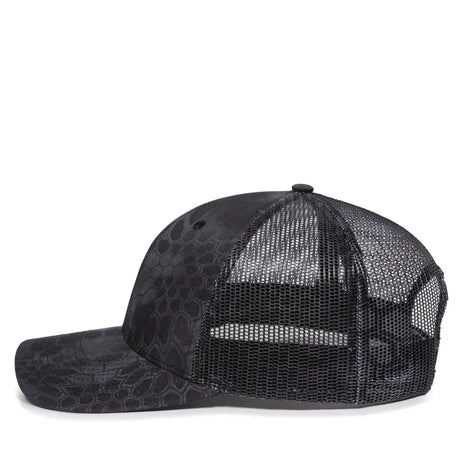 Outdoor Cap OC771CAMO Contrast Construction Canvas Camo Structured Trucker Hat Unisex Accessories Hats & Caps