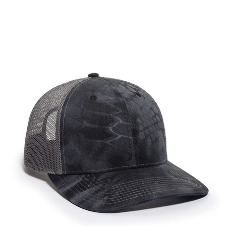 Outdoor Cap OC771CAMO Contrast Construction Canvas Camo Structured Trucker Hat Unisex Accessories Hats & Caps