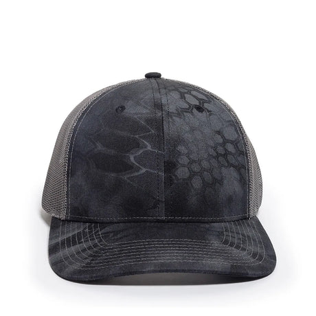 Outdoor Cap OC771CAMO Contrast Construction Canvas Camo Structured Trucker Hat Unisex Accessories Hats & Caps