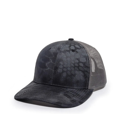 Outdoor Cap OC771CAMO Contrast Construction Canvas Camo Structured Trucker Hat Unisex Accessories Hats & Caps