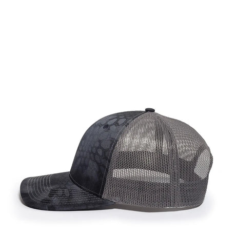 Outdoor Cap OC771CAMO Contrast Construction Canvas Camo Structured Trucker Hat Unisex Accessories Hats & Caps
