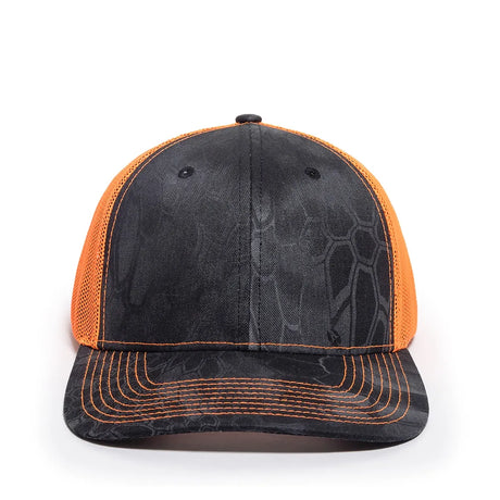 Outdoor Cap OC771CAMO Contrast Construction Canvas Camo Structured Trucker Hat Unisex Accessories Hats & Caps