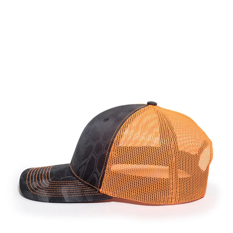 Outdoor Cap OC771CAMO Contrast Construction Canvas Camo Structured Trucker Hat Unisex Accessories Hats & Caps
