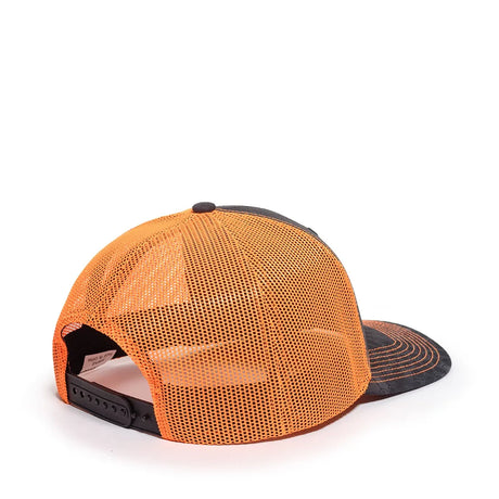 Outdoor Cap OC771CAMO Contrast Construction Canvas Camo Structured Trucker Hat Unisex Accessories Hats & Caps