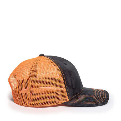 Outdoor Cap OC771CAMO Contrast Construction Canvas Camo Structured Trucker Hat Unisex Accessories Hats & Caps