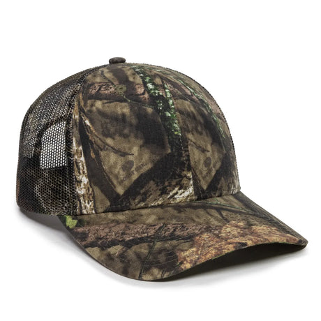 Outdoor Cap OC771CAMO Contrast Construction Canvas Camo Structured Trucker Hat Unisex Accessories Hats & Caps
