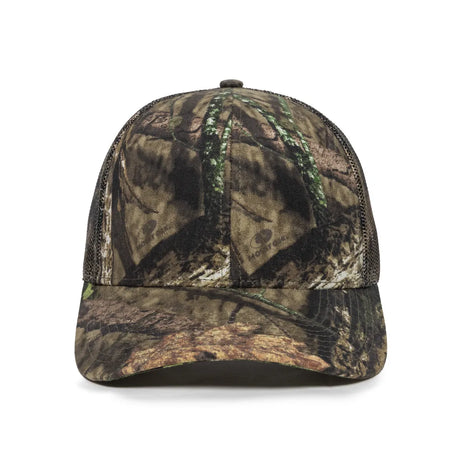 Outdoor Cap OC771CAMO Contrast Construction Canvas Camo Structured Trucker Hat Unisex Accessories Hats & Caps