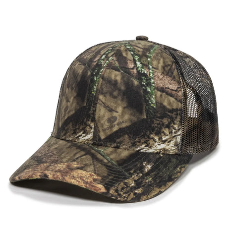 Outdoor Cap OC771CAMO Contrast Construction Canvas Camo Structured Trucker Hat Unisex Accessories Hats & Caps