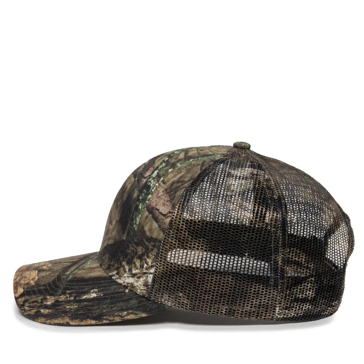 Outdoor Cap OC771CAMO Contrast Construction Canvas Camo Structured Trucker Hat Unisex Accessories Hats & Caps