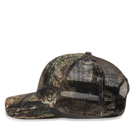 Outdoor Cap OC771CAMO Contrast Construction Canvas Camo Structured Trucker Hat Unisex Accessories Hats & Caps