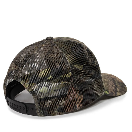 Outdoor Cap OC771CAMO Contrast Construction Canvas Camo Structured Trucker Hat Unisex Accessories Hats & Caps