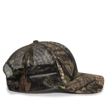 Outdoor Cap OC771CAMO Contrast Construction Canvas Camo Structured Trucker Hat Unisex Accessories Hats & Caps