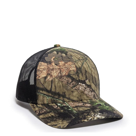 Outdoor Cap OC771CAMO Contrast Construction Canvas Camo Structured Trucker Hat Unisex Accessories Hats & Caps