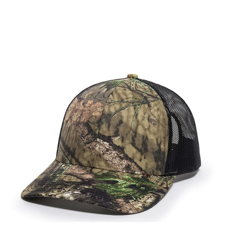 Outdoor Cap OC771CAMO Contrast Construction Canvas Camo Structured Trucker Hat Unisex Accessories Hats & Caps