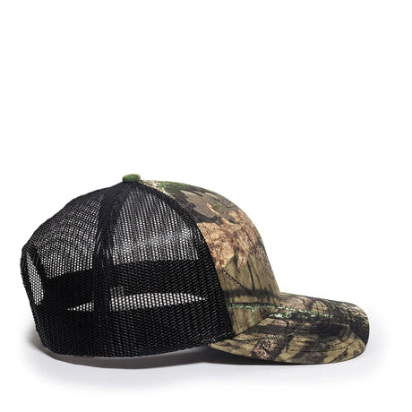 Outdoor Cap OC771CAMO Contrast Construction Canvas Camo Structured Trucker Hat Unisex Accessories Hats & Caps