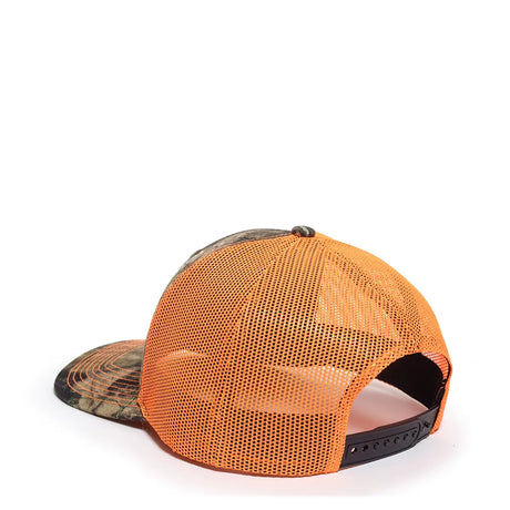 Outdoor Cap OC771CAMO Contrast Construction Canvas Camo Structured Trucker Hat Unisex Accessories Hats & Caps