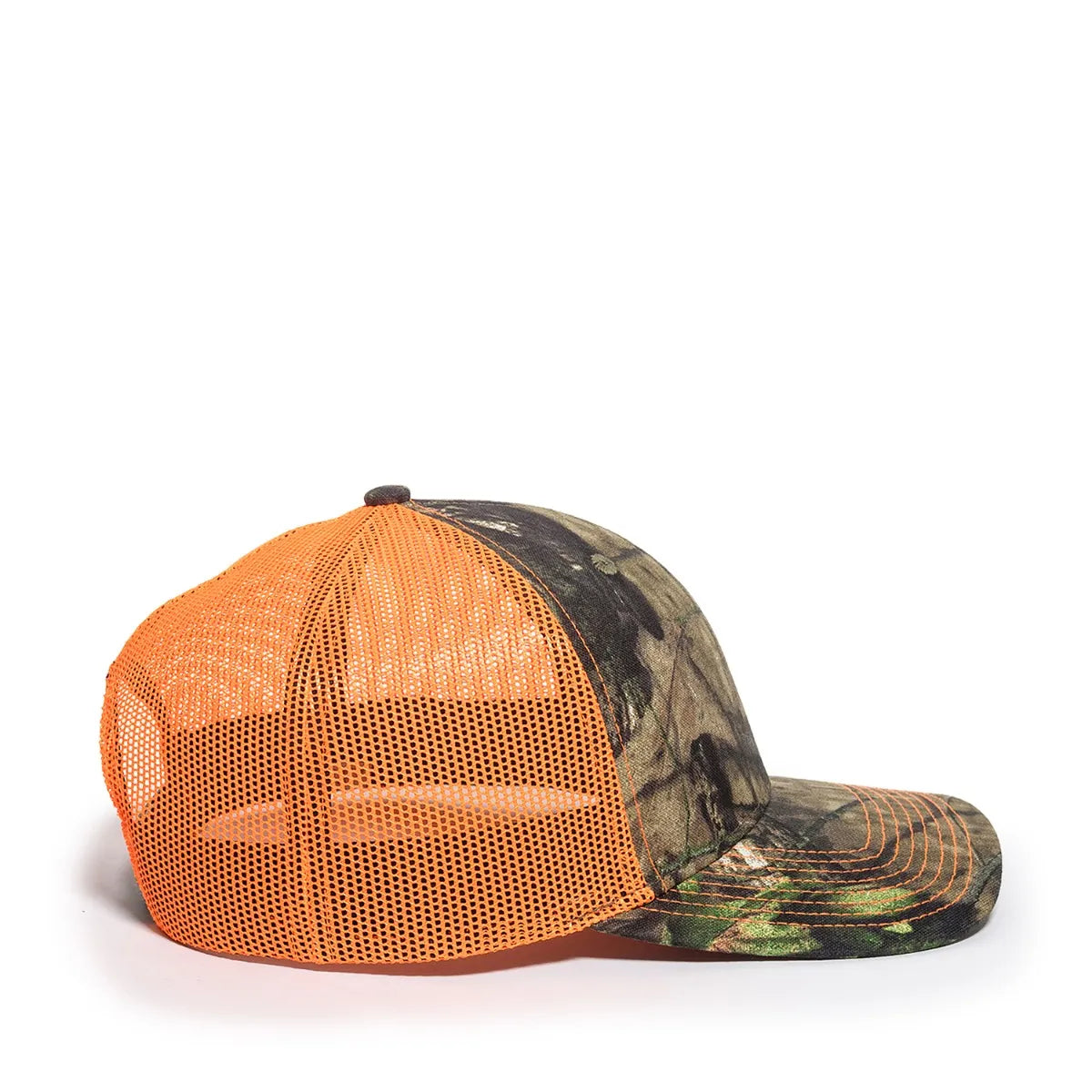 Outdoor Cap OC771CAMO Contrast Construction Canvas Camo Structured Trucker Hat Unisex Accessories Hats & Caps