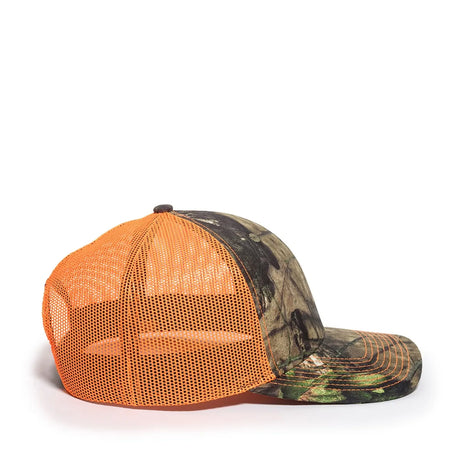 Outdoor Cap OC771CAMO Contrast Construction Canvas Camo Structured Trucker Hat Unisex Accessories Hats & Caps