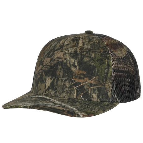 Outdoor Cap OC771CAMO Contrast Construction Canvas Camo Structured Trucker Hat Unisex Accessories Hats & Caps