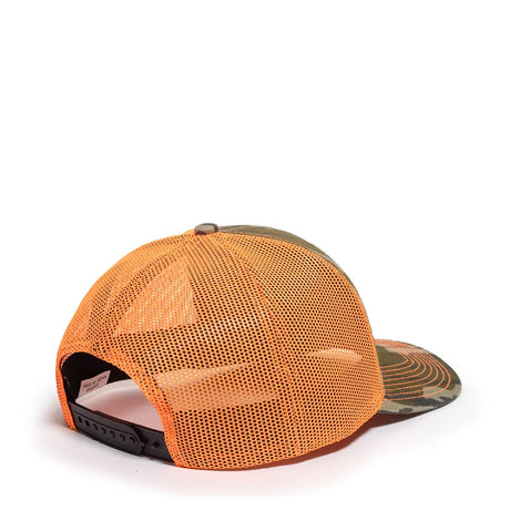 Outdoor Cap OC771CAMO Contrast Construction Canvas Camo Structured Trucker Hat Unisex Accessories Hats & Caps