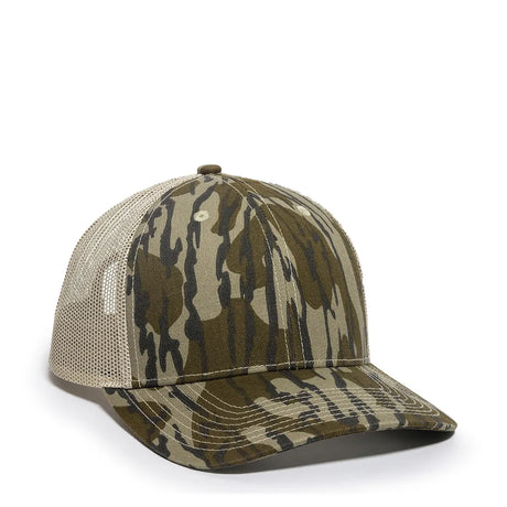 Outdoor Cap OC771CAMO Contrast Construction Canvas Camo Structured Trucker Hat Unisex Accessories Hats & Caps