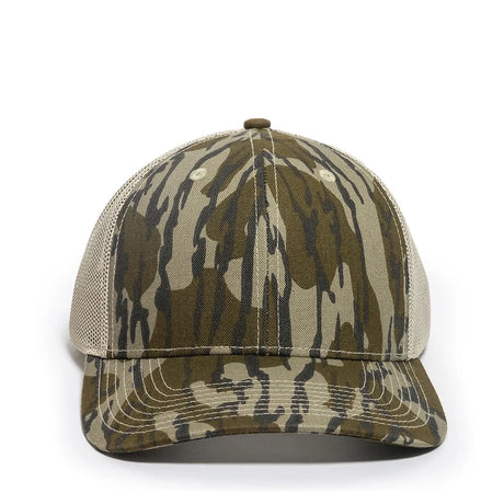 Outdoor Cap OC771CAMO Contrast Construction Canvas Camo Structured Trucker Hat Unisex Accessories Hats & Caps
