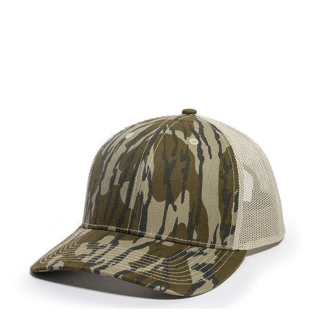 Outdoor Cap OC771CAMO Contrast Construction Canvas Camo Structured Trucker Hat Unisex Accessories Hats & Caps