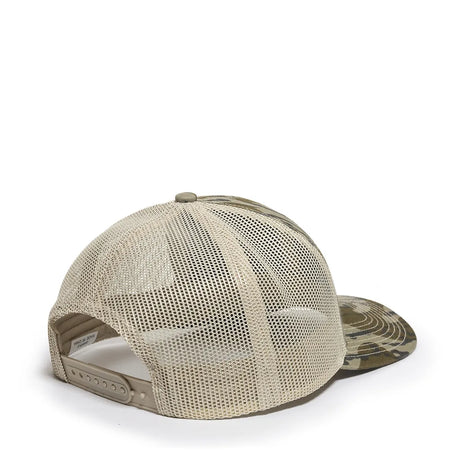 Outdoor Cap OC771CAMO Contrast Construction Canvas Camo Structured Trucker Hat Unisex Accessories Hats & Caps