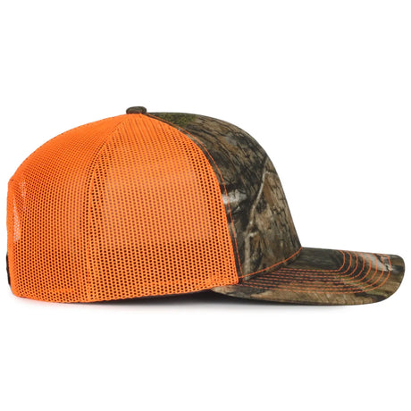Outdoor Cap OC771CAMO Contrast Construction Canvas Camo Structured Trucker Hat Unisex Accessories Hats & Caps