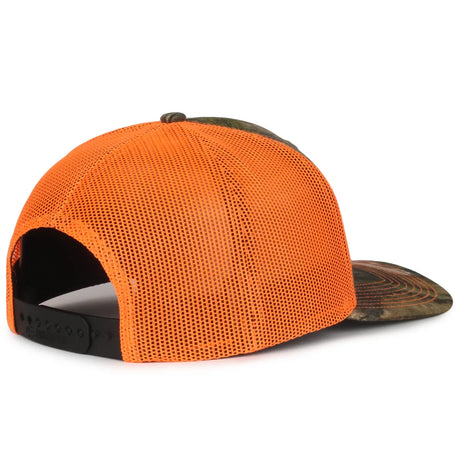 Outdoor Cap OC771CAMO Contrast Construction Canvas Camo Structured Trucker Hat Unisex Accessories Hats & Caps
