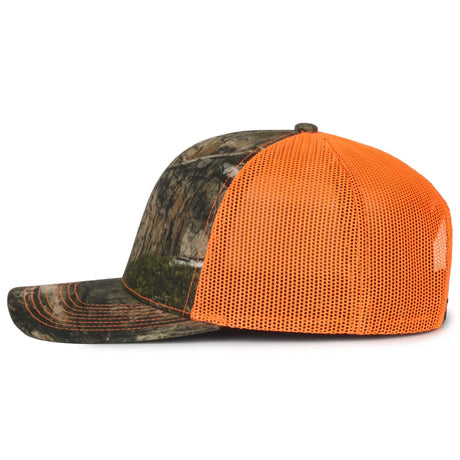 Outdoor Cap OC771CAMO Contrast Construction Canvas Camo Structured Trucker Hat Unisex Accessories Hats & Caps