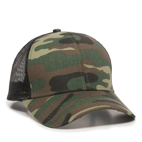 Outdoor Cap MBW-600 Cotton Twill Structured Trucker Hat Unisex Accessories Hats & Caps