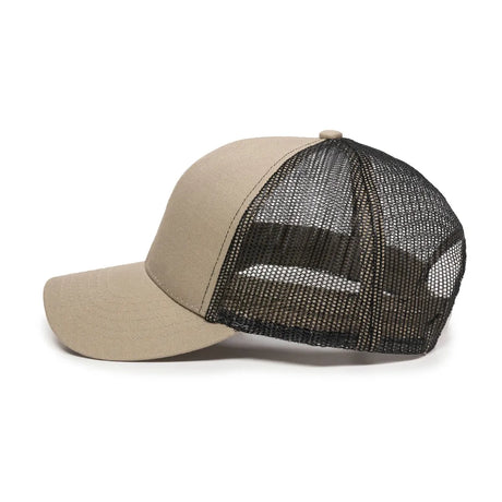 Outdoor Cap MBW-600 Cotton Twill Structured Trucker Hat Unisex Accessories Hats & Caps