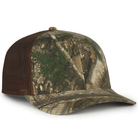 Outdoor Cap OC771CAMO Contrast Construction Canvas Camo Structured Trucker Hat Unisex Accessories Hats & Caps